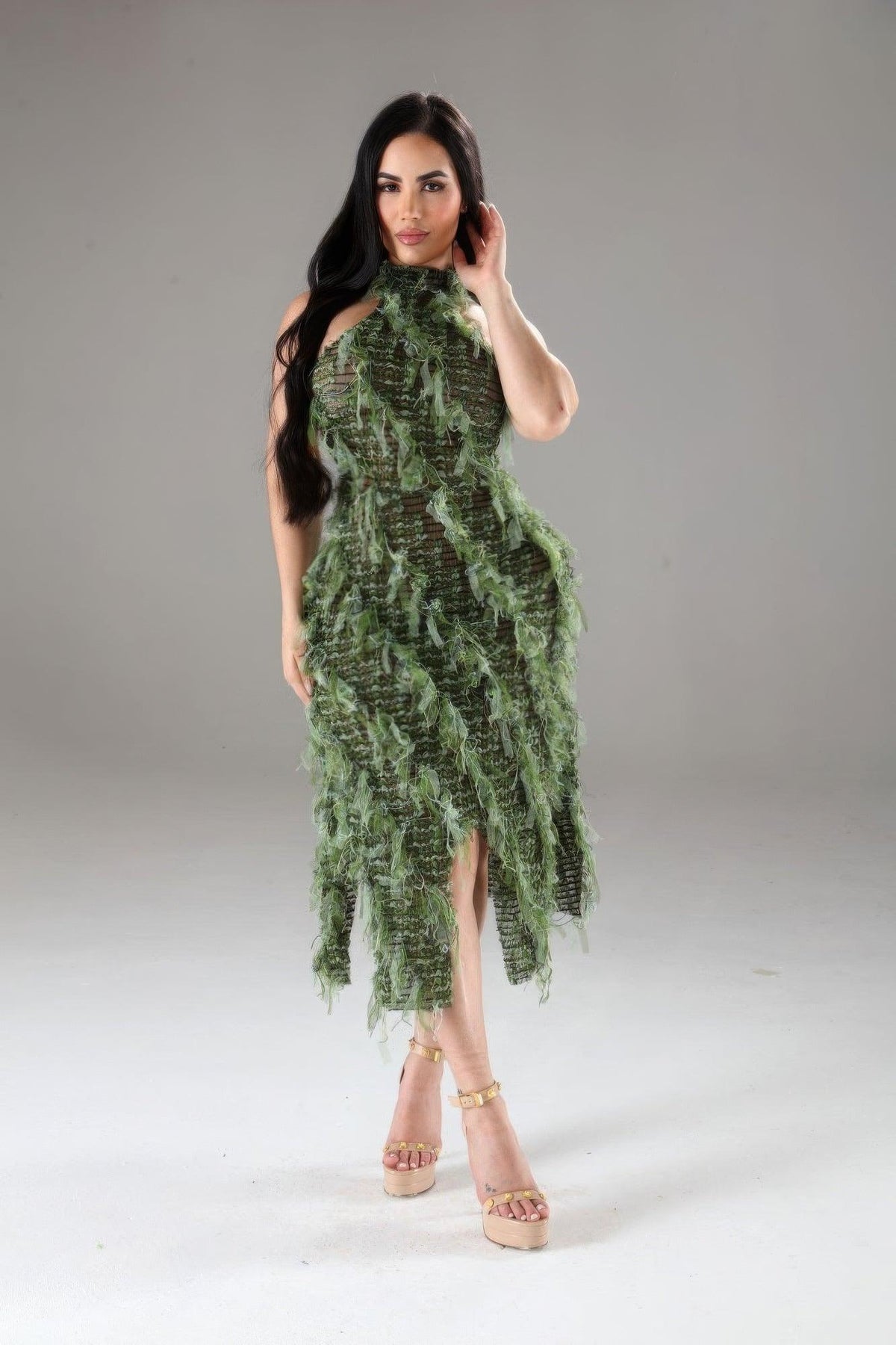 Halter Ruffled Dress | Mixtshop LLC