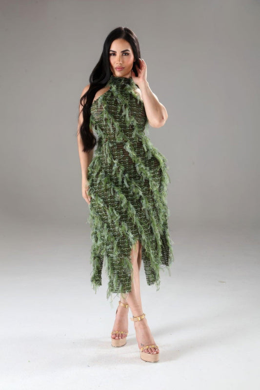 Halter Ruffled Dress | Mixtshop LLC