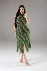 Halter Ruffled Dress | Mixtshop LLC