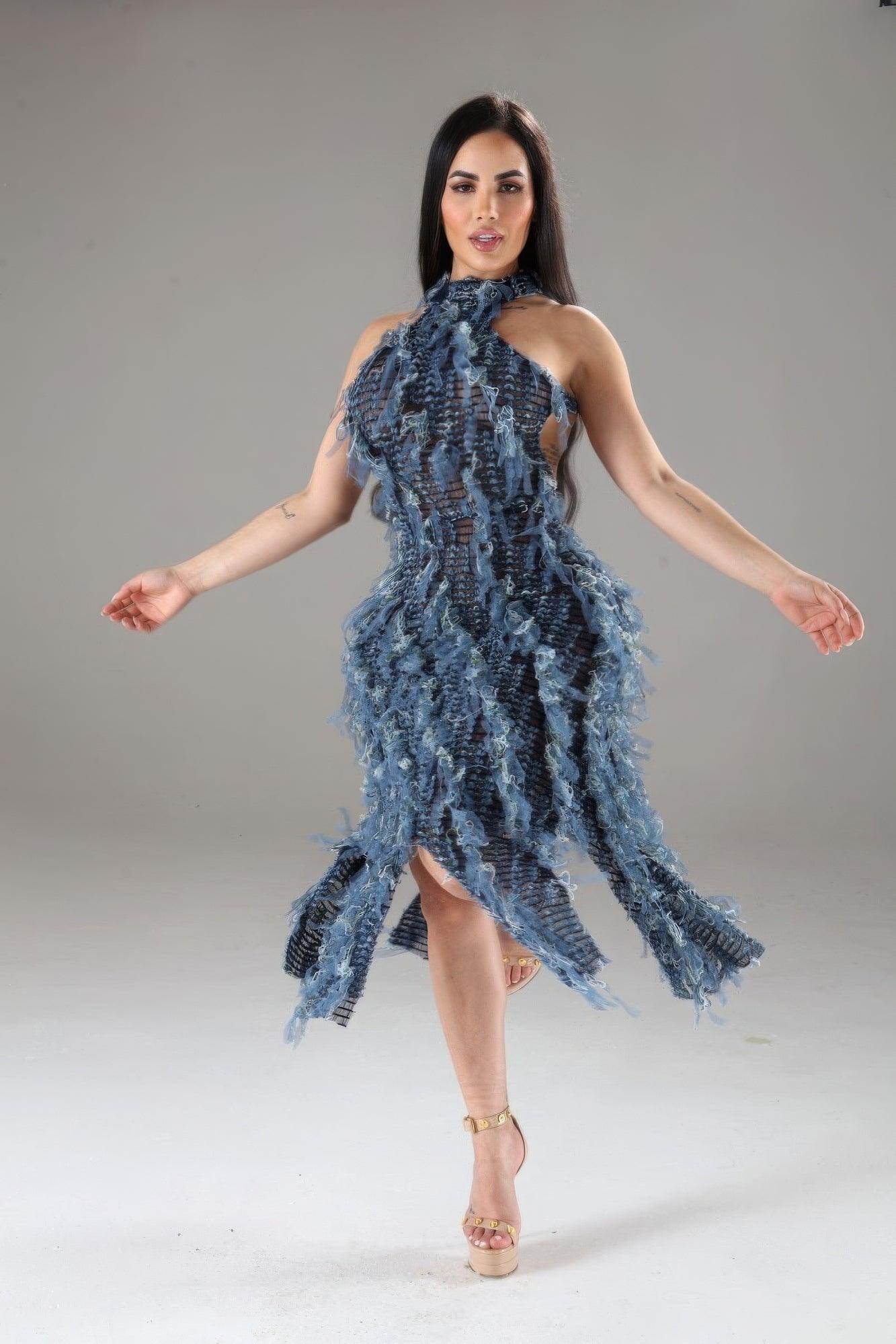 Halter Ruffled Dress | Mixtshop LLC