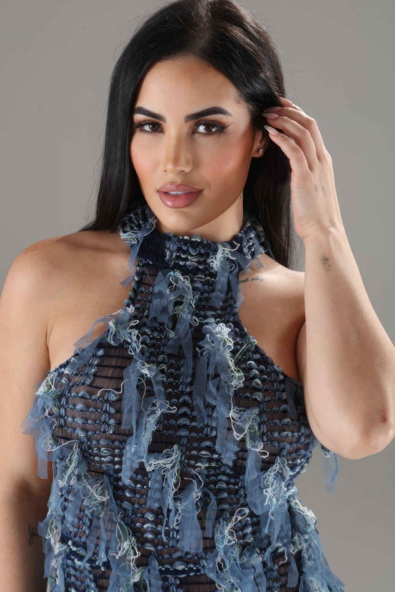 Halter Ruffled Dress | Mixtshop LLC
