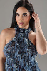Halter Ruffled Dress | Mixtshop LLC