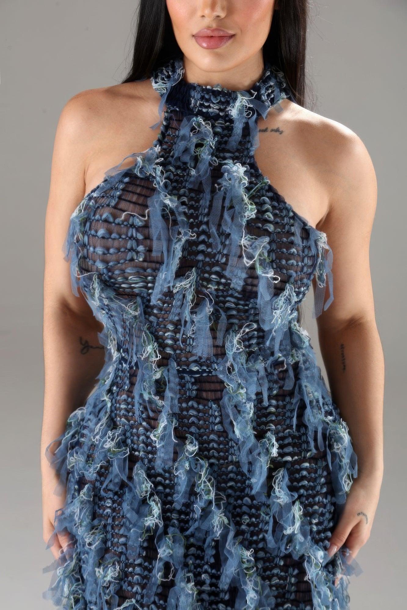 Halter Ruffled Dress | Mixtshop LLC