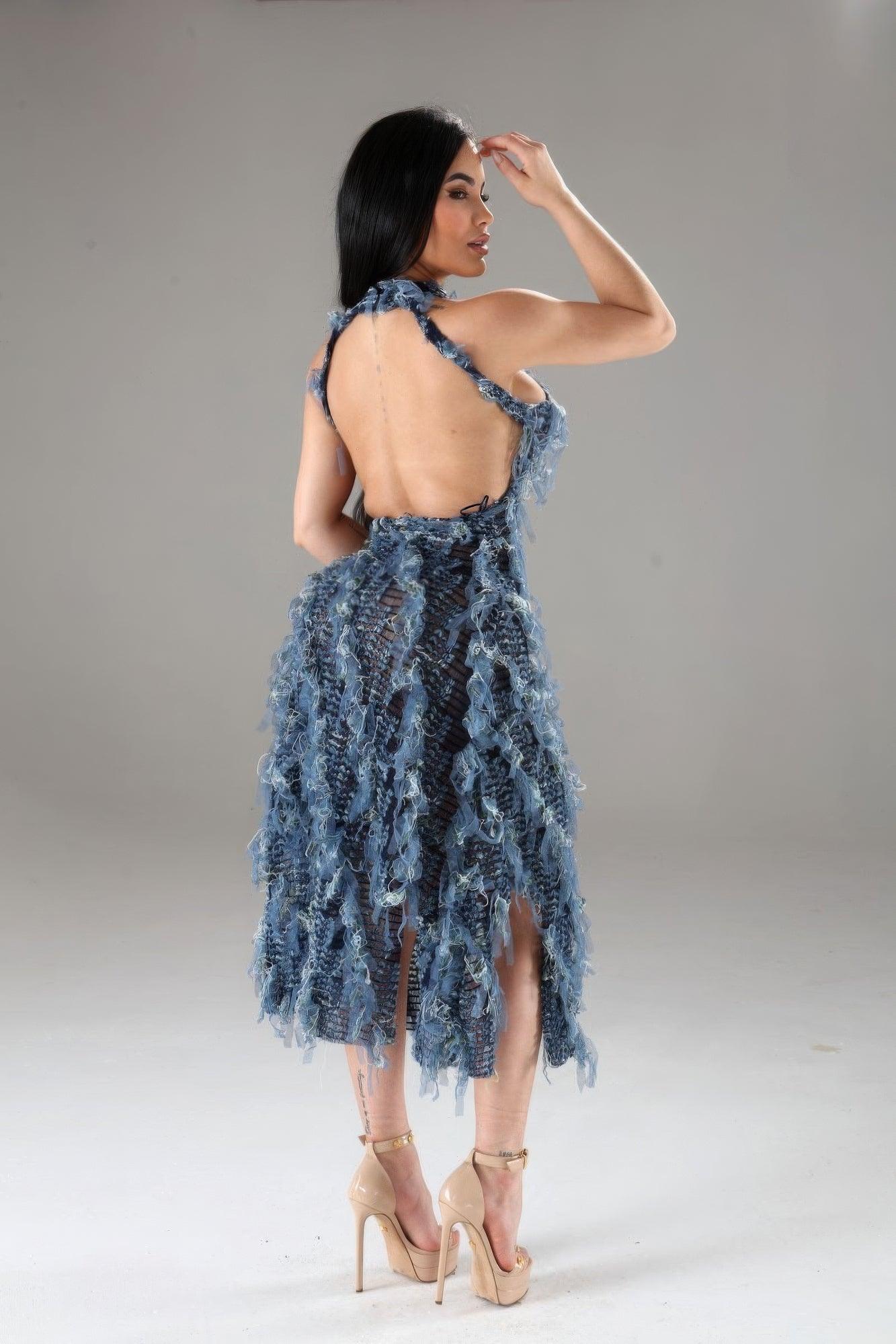 Halter Ruffled Dress | Mixtshop LLC