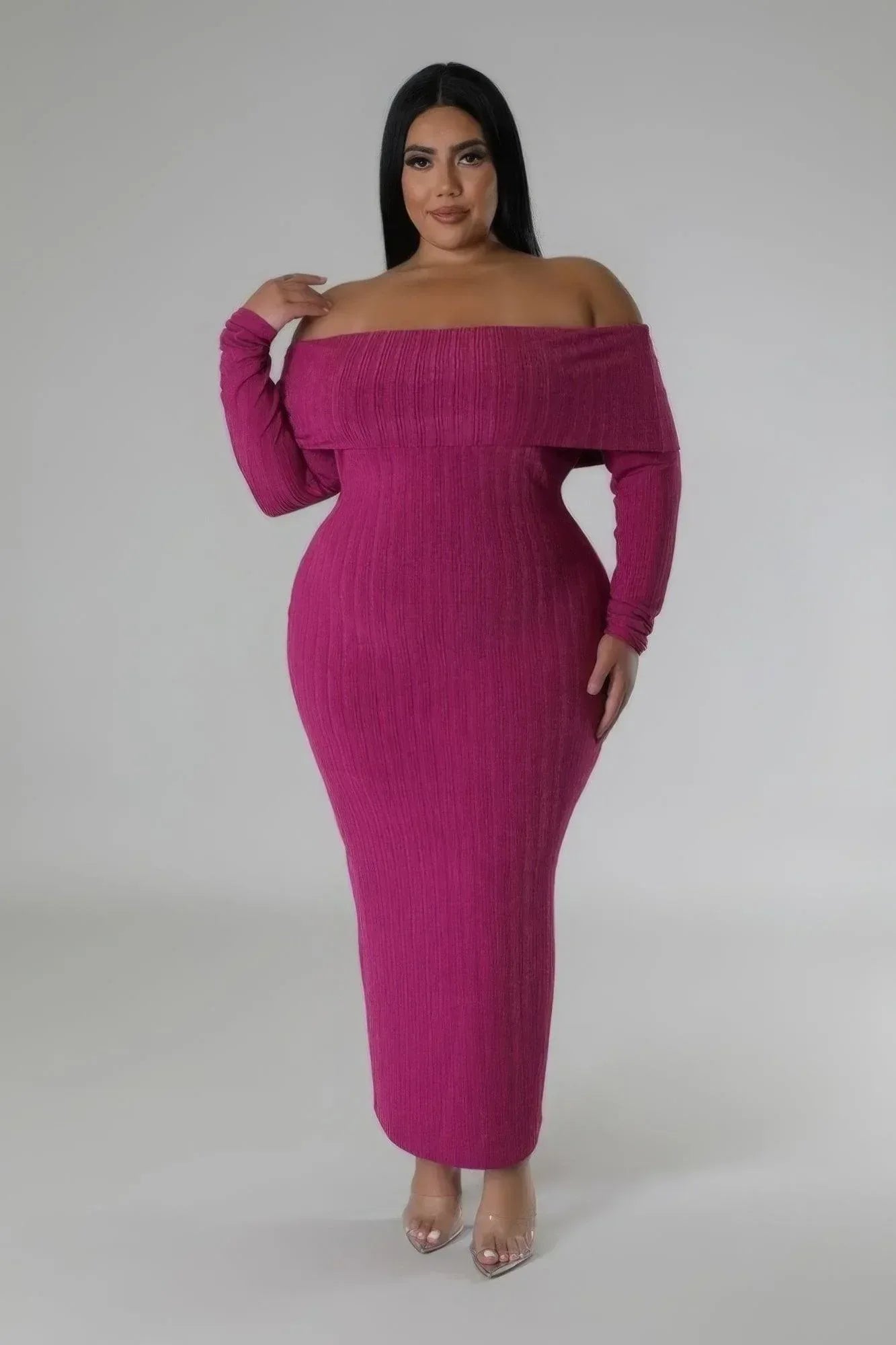 Off Shoulders Stretch Dress | Mixtshop LLC Main image