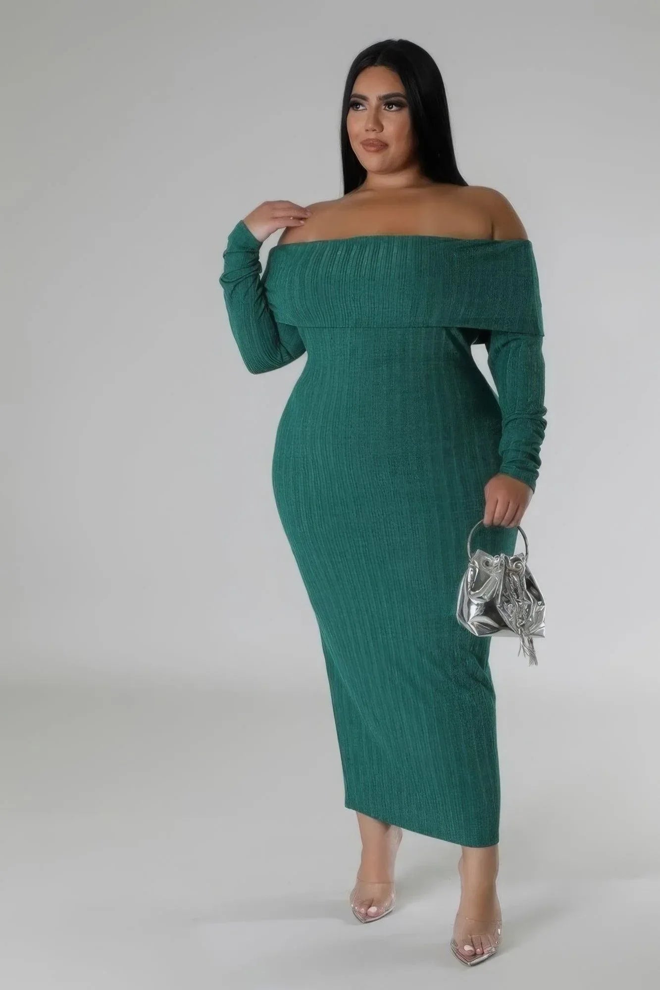 Off Shoulders Stretch Dress Secondary image