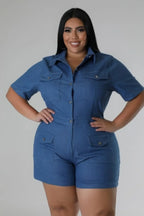 Semi-stretch Romper | Mixtshop LLC