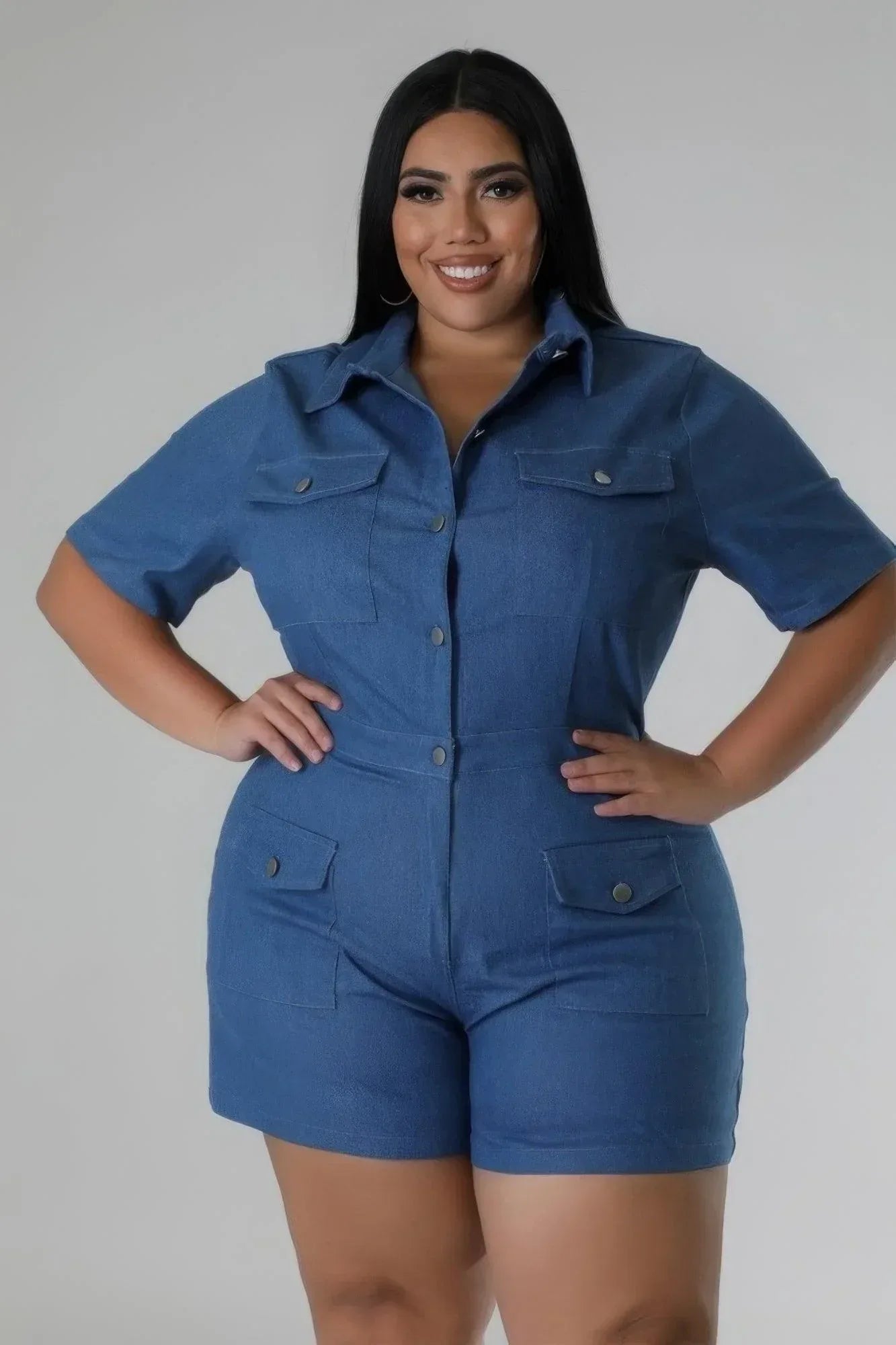 Semi-stretch Romper | Mixtshop LLC