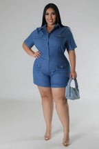 Semi-stretch Romper | Mixtshop LLC