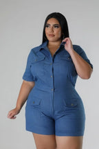 Semi-stretch Romper | Mixtshop LLC
