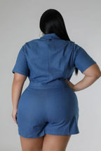 Semi-stretch Romper | Mixtshop LLC