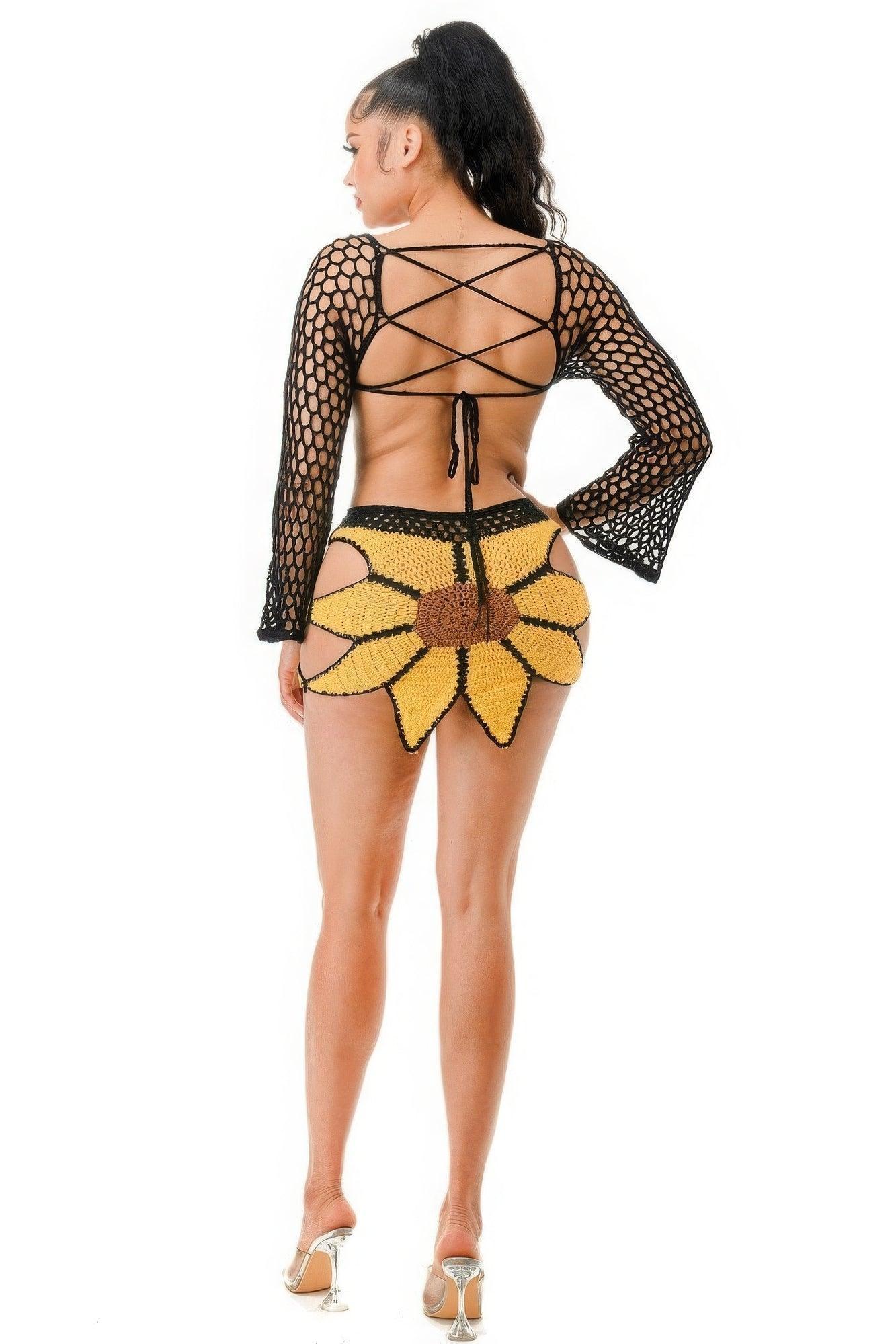 Crochet Skirt Set Sunflower | Mixtshop LLC