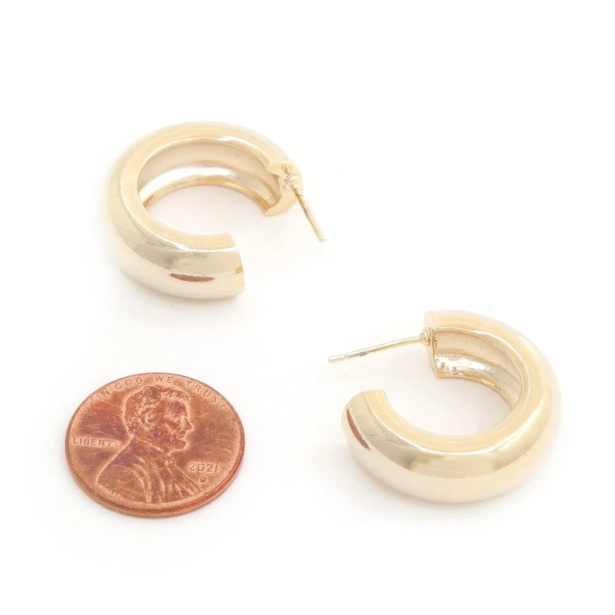 Rope Rhinestone Open Hoop Gold Dipped Earring | Mixtshop LLC