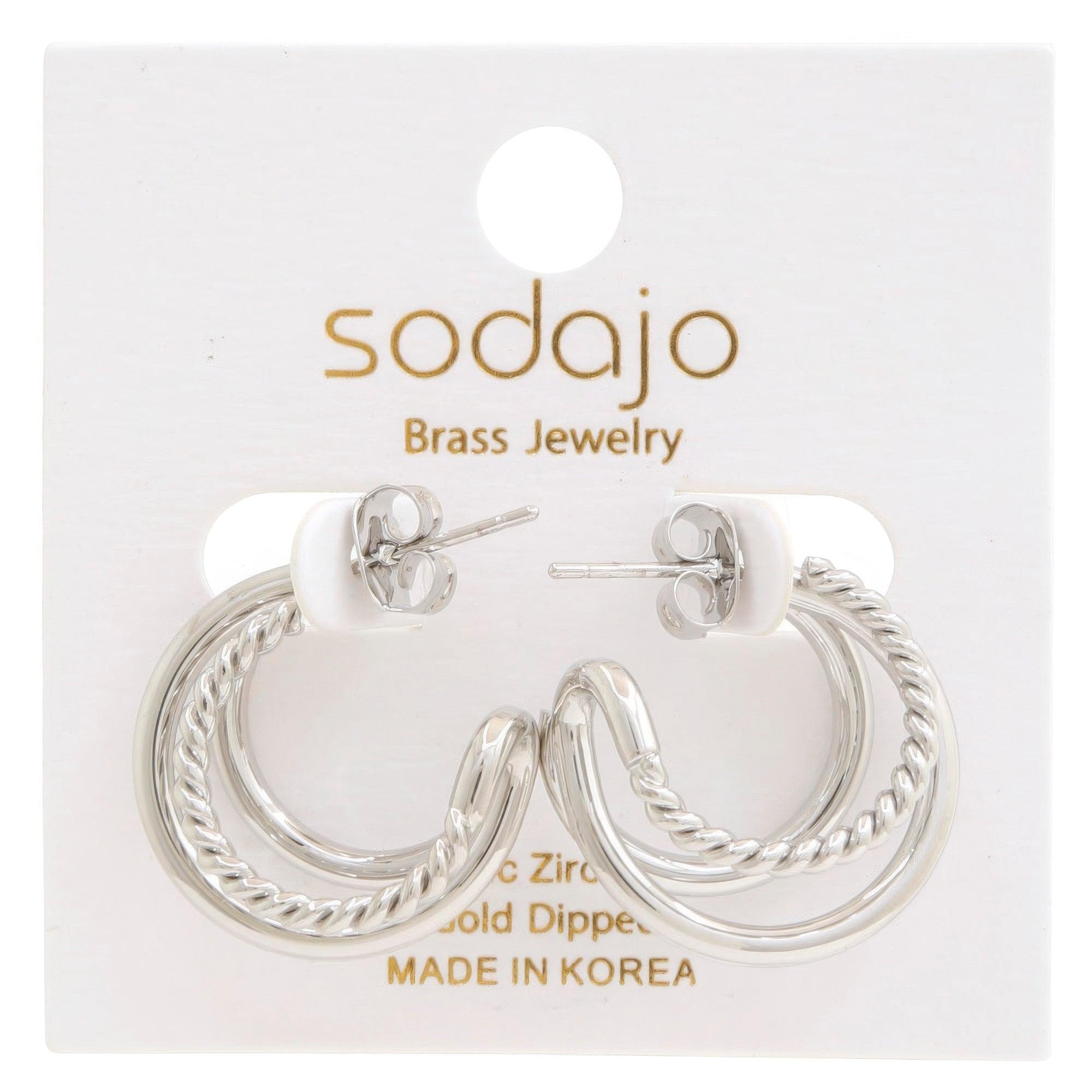 Double Hoop Rope Gold Dipped Earring | Mixtshop LLC