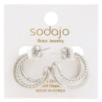 Double Hoop Rope Gold Dipped Earring | Mixtshop LLC