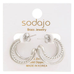 Double Hoop Rope Gold Dipped Earring | Mixtshop LLC