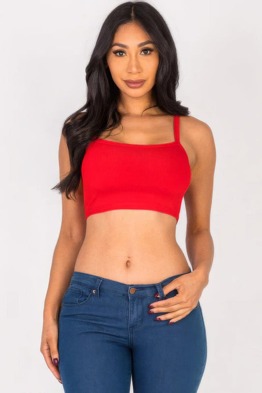 Ribbed Knit Cami Crop Top | Mixtshop LLC