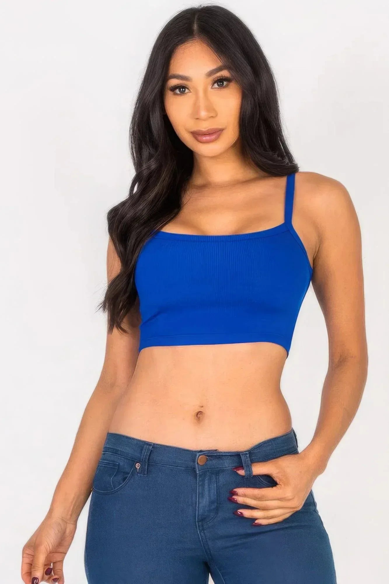 Ribbed Knit Cami Crop Top | Mixtshop LLC Main image