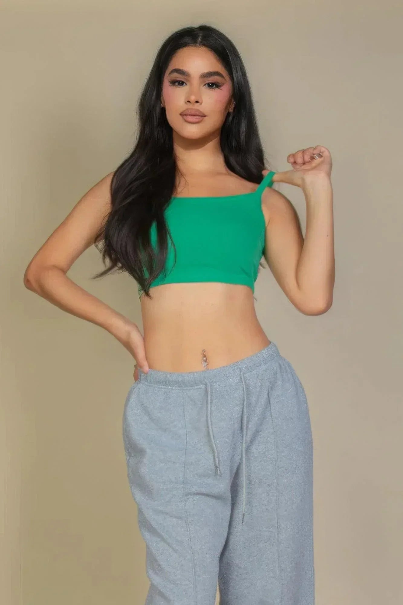 Ribbed Knit Cami Crop Top Secondary image