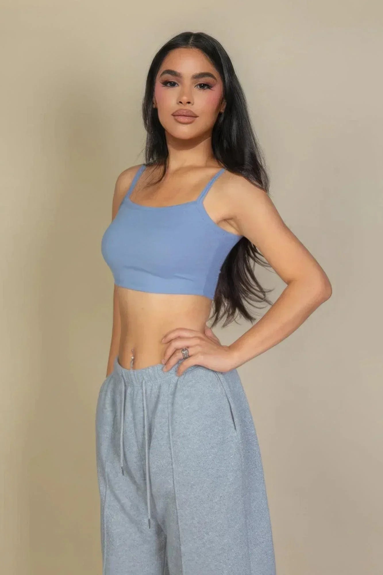 Ribbed Knit Cami Crop Top | Mixtshop LLC Main image
