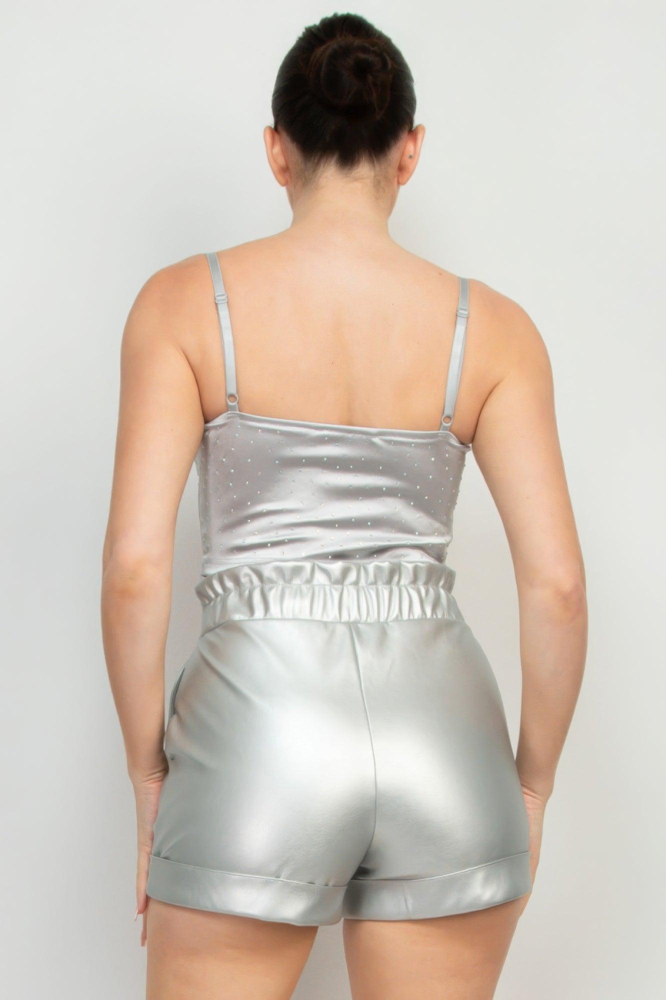 Sweetheart Bustier Rhinestones Crop Top | Mixtshop LLC
