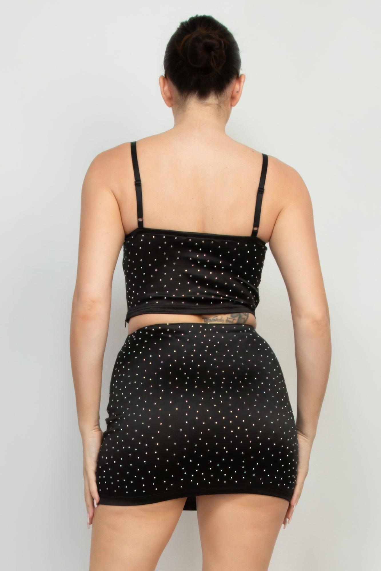 Sweetheart Bustier Rhinestones Crop Top | Mixtshop LLC