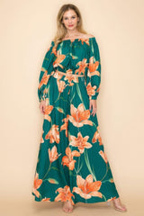 Off Shoulder Top And Wide Pants Set | Mixtshop LLC
