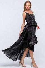 Shimmering Dress With Ruffles | Mixtshop LLC