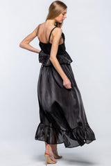 Shimmering Dress With Ruffles | Mixtshop LLC