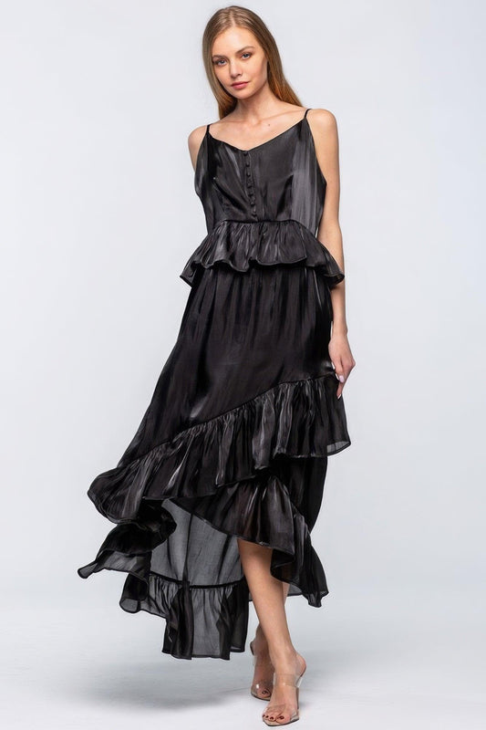 Shimmering Dress With Ruffles | Mixtshop LLC