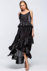 Shimmering Dress With Ruffles | Mixtshop LLC