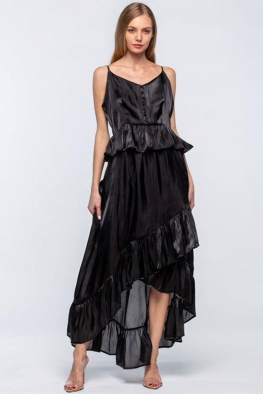 Shimmering Dress With Ruffles | Mixtshop LLC