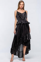 Shimmering Dress With Ruffles | Mixtshop LLC