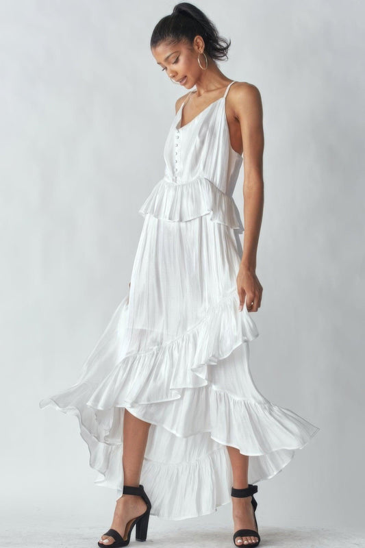 Shimmering Dress With Ruffles | Mixtshop LLC