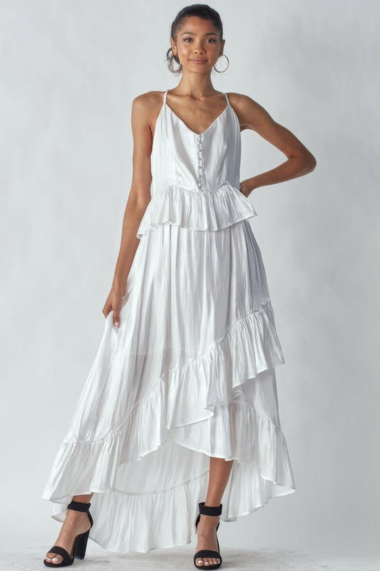 Shimmering Dress With Ruffles | Mixtshop LLC