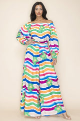 Off Shoulder Top And Wide Pants Set | Mixtshop LLC