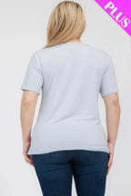 Plus Size Basic Short Sleeve T-shirt | Mixtshop LLC