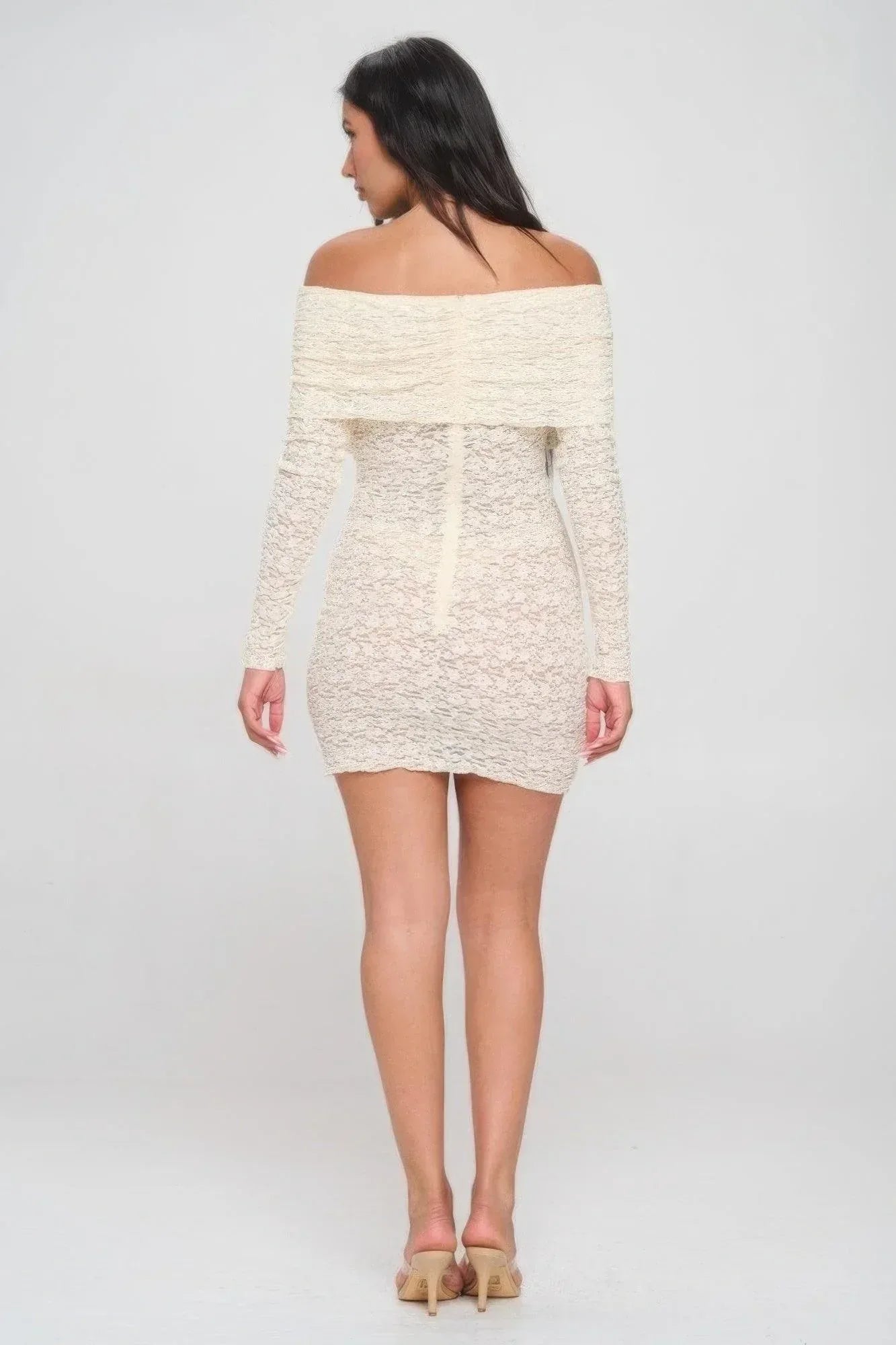Off Shoulder Lace Dress | Mixtshop LLC