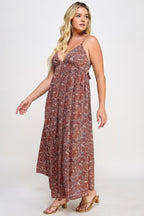 Floral Maxi Dress With Tie Back | Mixtshop LLC