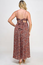 Floral Maxi Dress With Tie Back | Mixtshop LLC