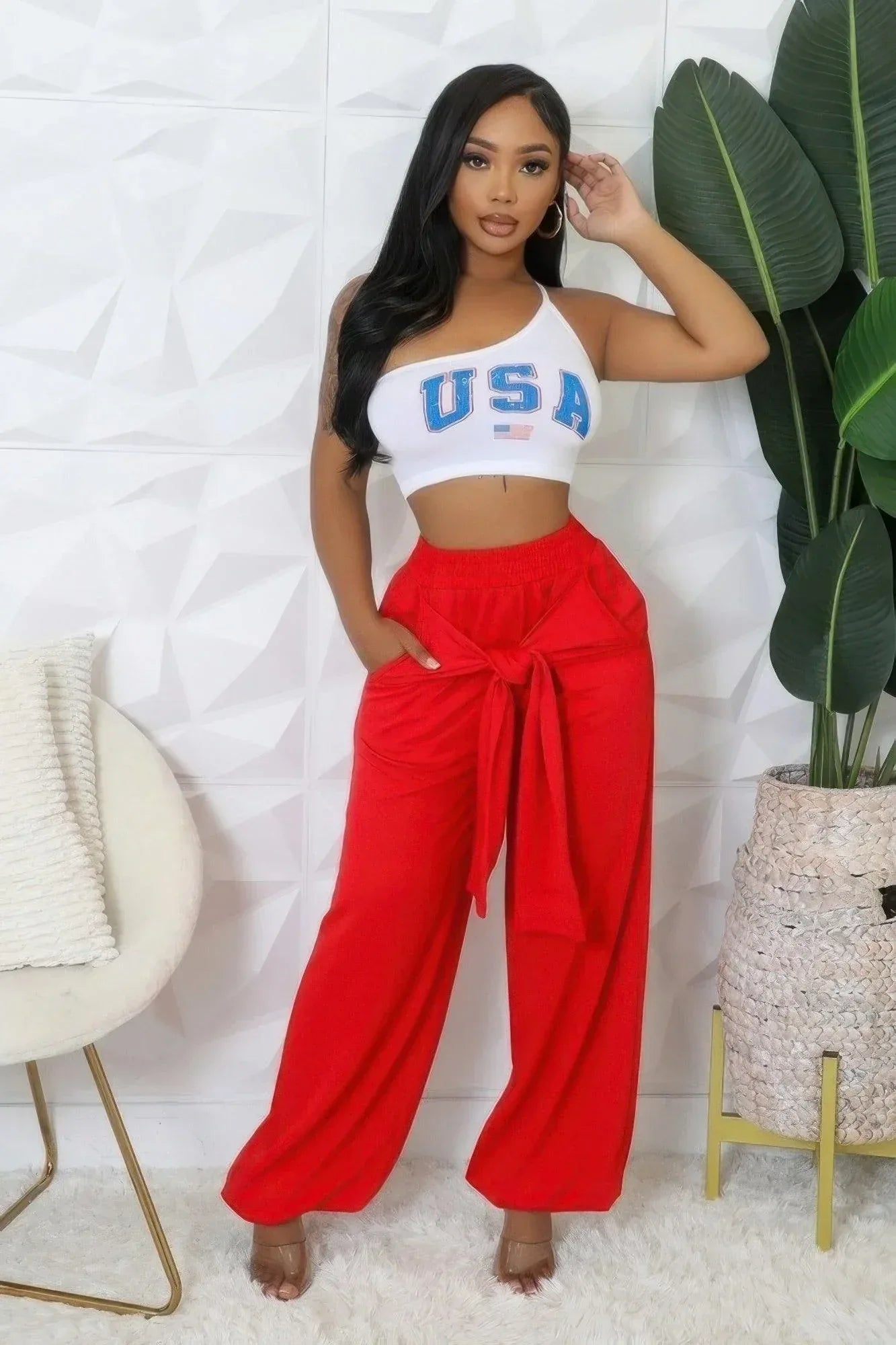 High-waisted Stretch Pants Secondary image