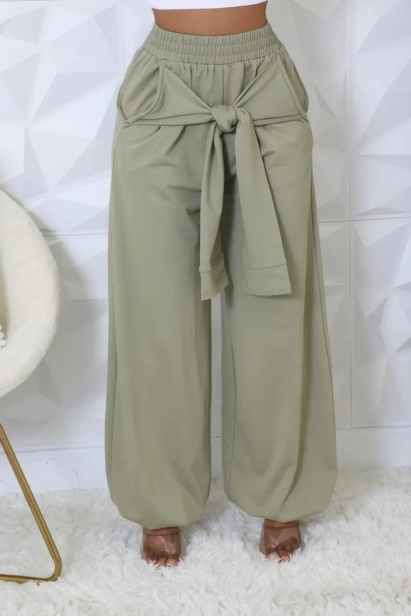 High-waisted Stretch Pants | Mixtshop LLC Main image