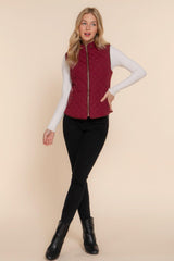 Suede Piping Quilted Padding Vest | Mixtshop LLC