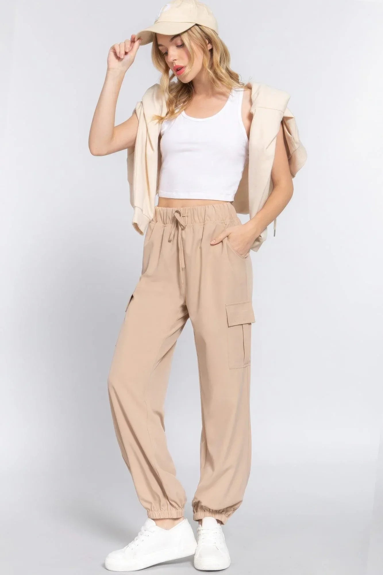 Light Weight Stretch Woven Cargo Jogger Pants | Mixtshop LLC
