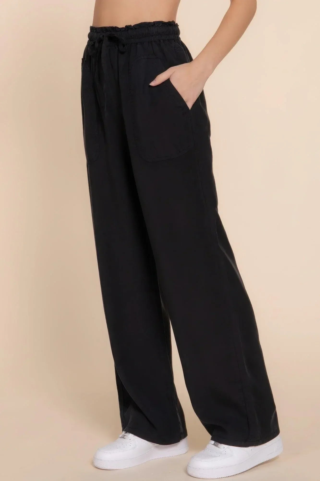 Elastic Waist Tencel Long Pants | Mixtshop LLC