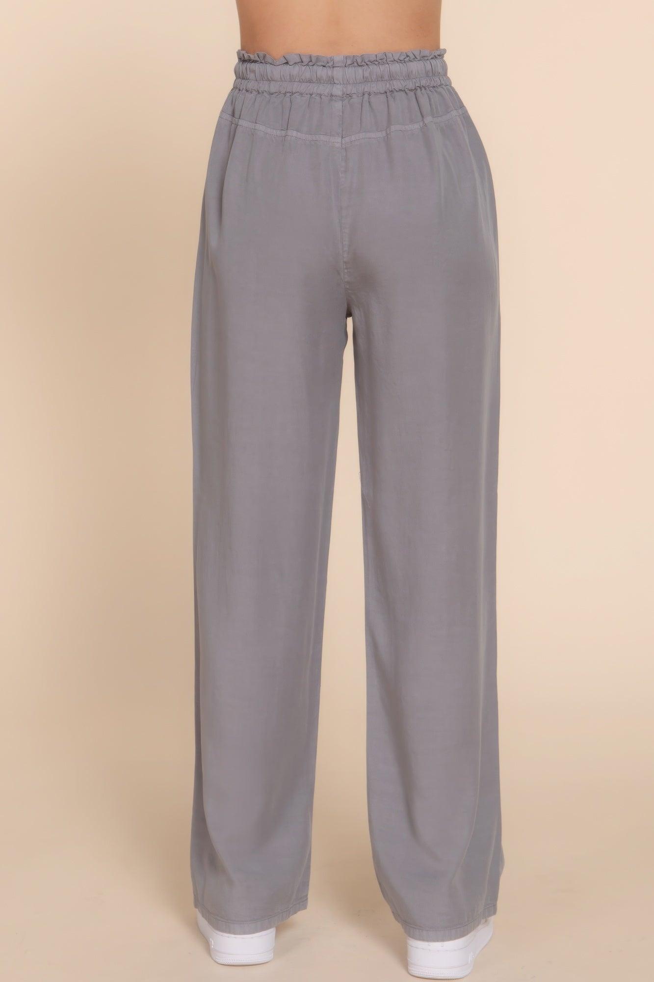 Elastic Waist Tencel Long Pants | Mixtshop LLC