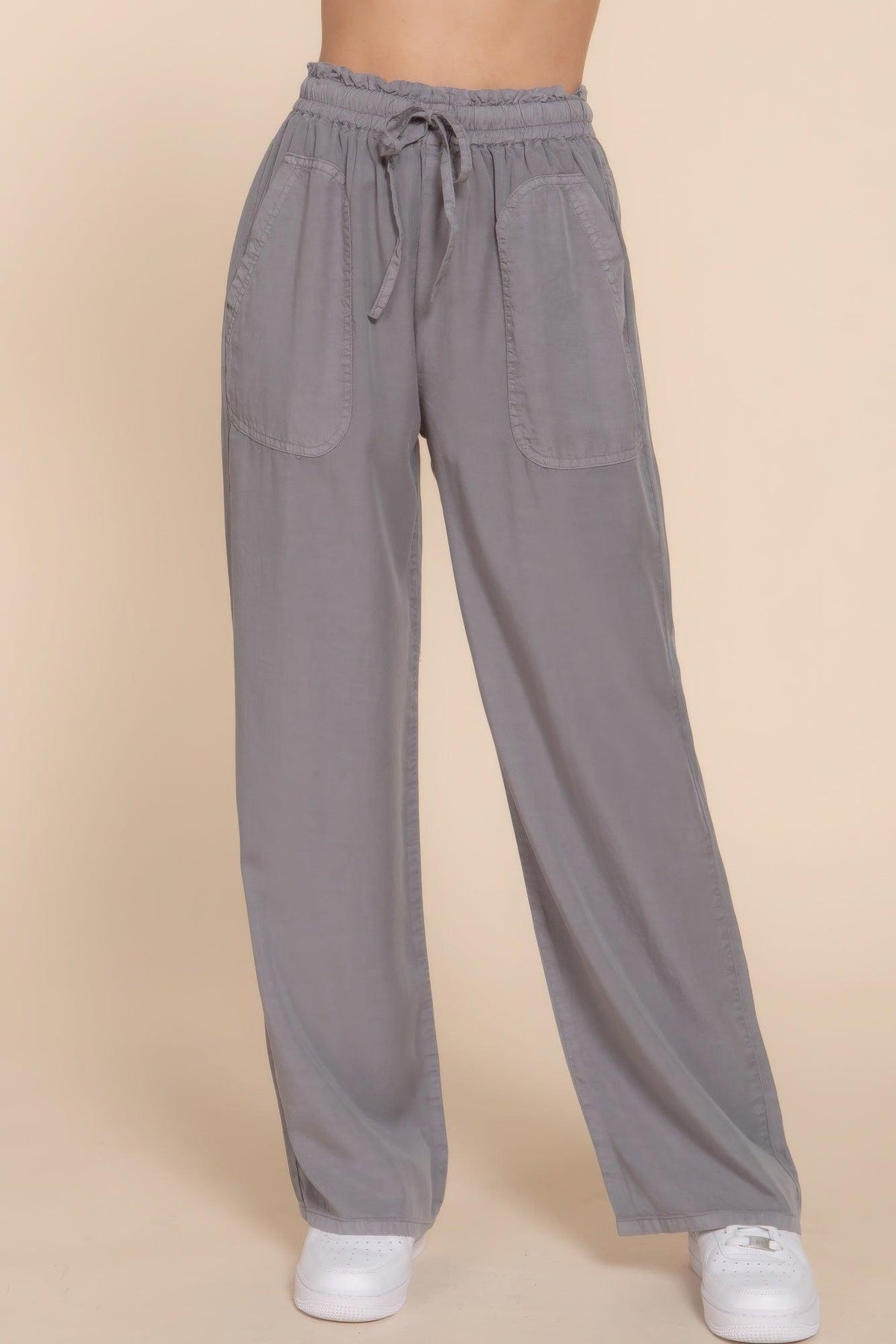 Elastic Waist Tencel Long Pants | Mixtshop LLC