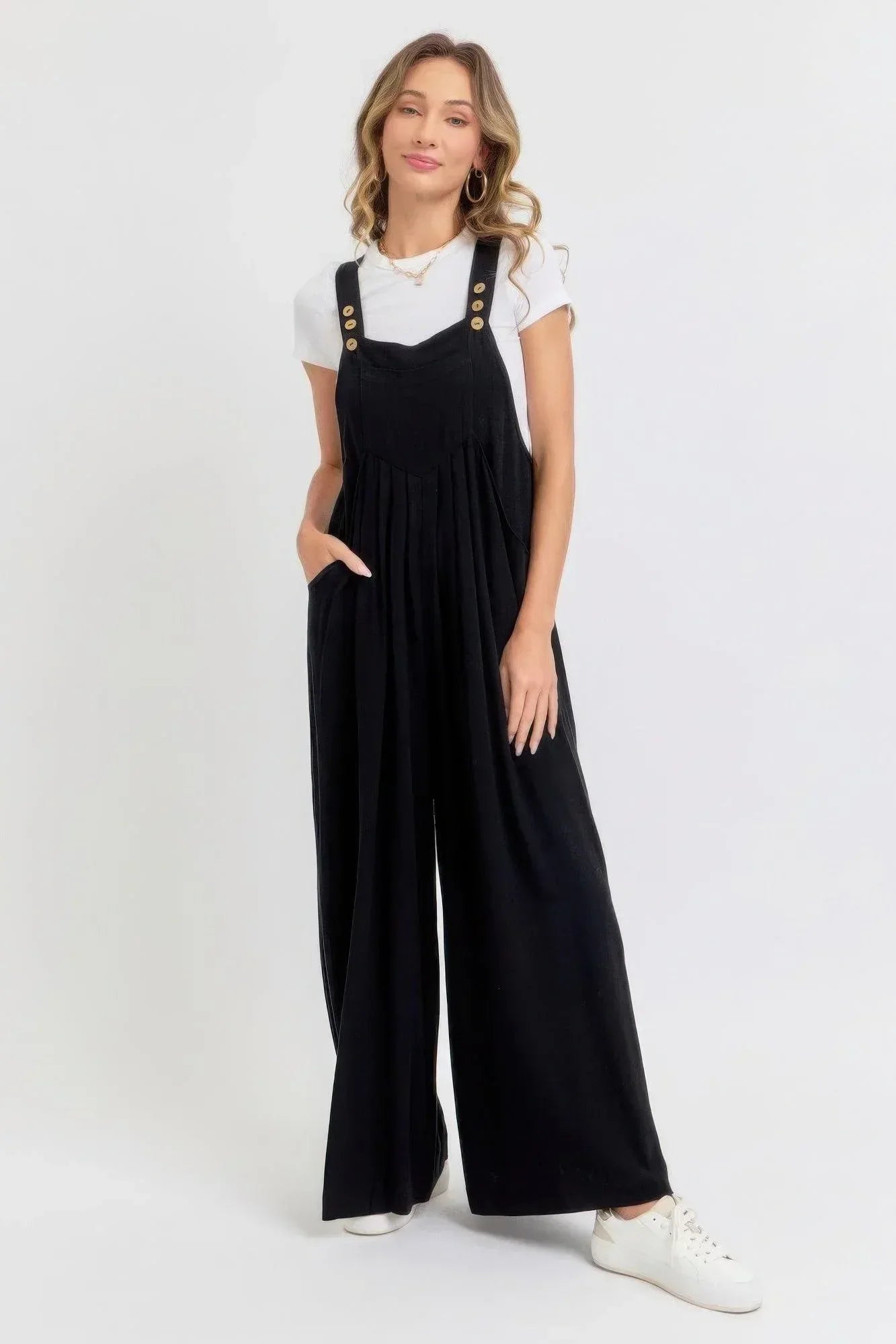 Adjustable Strap Overall Wide Leg Jumpsuit Secondary image