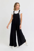 Adjustable Strap Overall Wide Leg Jumpsuit | Mixtshop LLC