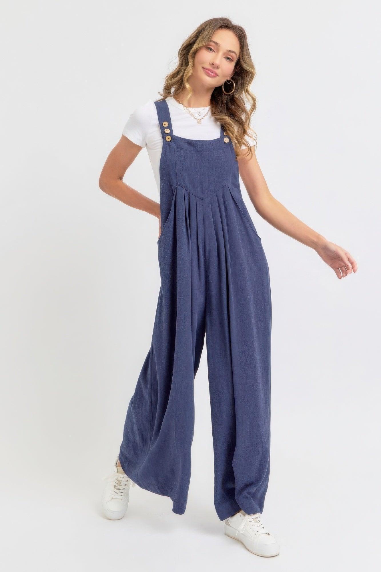 Adjustable Strap Overall Wide Leg Jumpsuit Secondary image
